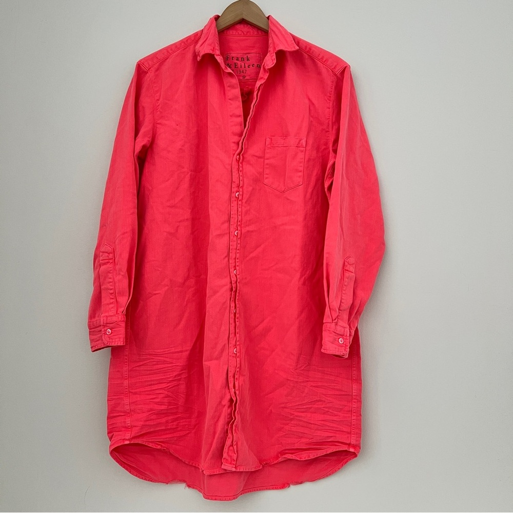 Frank & Eileen Coral Shirt Dress